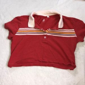 Pacsun Me to We brand cropped polo shirt